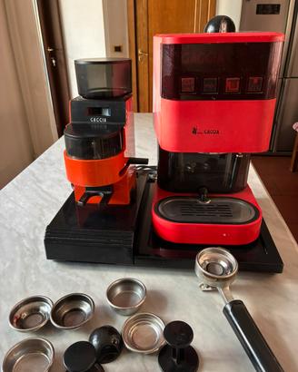 Macchina caffe’ baby caggia, macinacaffe’, vassoio