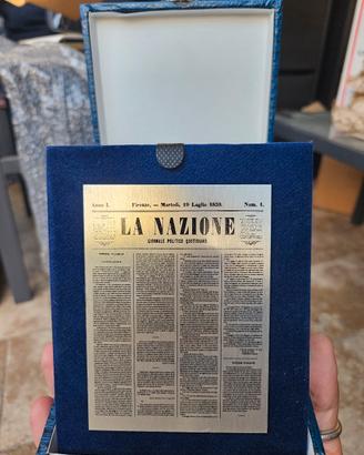 prima pagina storica del quotidiano "La Nazione".
