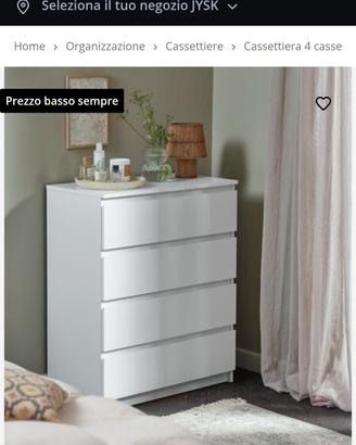 cassettiera jysk nuova