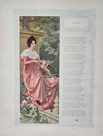 Cromolitografie 4 stagioni librrty fine 800