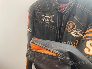 Giacca moto in pelle