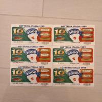 Lotto 6 Biglietti Lotteria Italia 1999  Carramba 