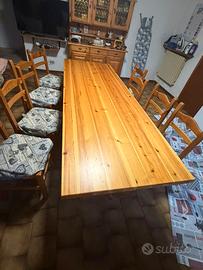 Tavolo 10 persone in LEGNO MASSELLO