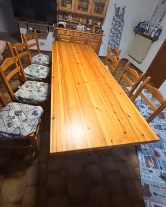 Tavolo 10 persone in LEGNO MASSELLO