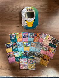 Lotto carte pokemon 30esimo anniversario e tin
