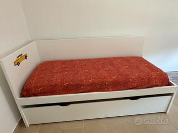Letto singolo con secodo letto estraibile