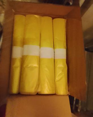 300 sacchi spazzatura 72x110 giallii 90 litri 