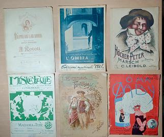 Lotto 36 spartiti musicali d' epoca originali 