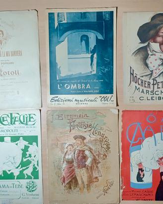Lotto 36 spartiti musicali d' epoca originali 