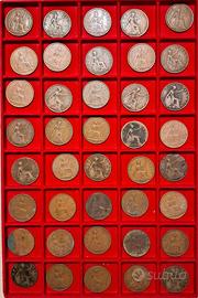 Regno Unito - Lotto di 40 monete 1 Penny Britannia