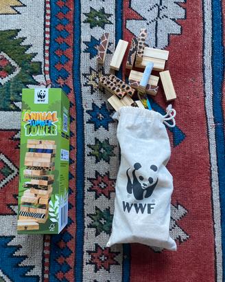 WWF Animal Tumble Tower Gioco in legno