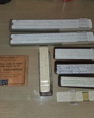 Lotto Regoli Calcolatori Vintage + Manuale 1937