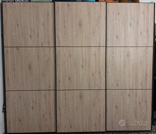 Armadio scorrevole 3 ante di legno