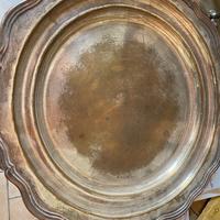 Antiquariato Vassoio ottone argentato