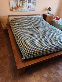 letto matrimoniale in teak