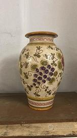 Vaso in ceramica per fiori dipinto a mano