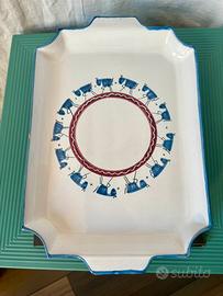 Vassoio ceramica sarda dipinto a mano