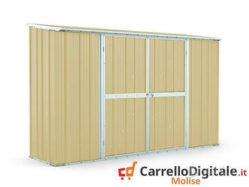 Casetta in lamiera per esterno 307x100cm beige