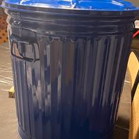 Bidone con coperchio di metallo + piccolo arancio