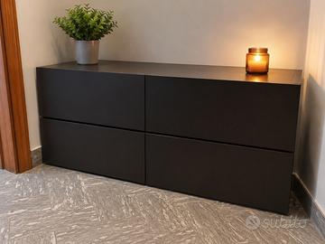 IKEA BESTA nero/marrone con cassetti - due mobili