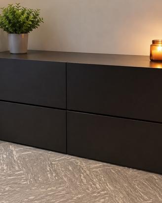 IKEA BESTA nero/marrone con cassetti - due mobili
