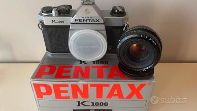 Pentax K1000 con imballo originale ed ottica 50mm