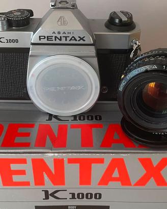 Pentax K1000 con imballo originale ed ottica 50mm