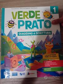 libro testo verde prato quaderno di scrittura di 1