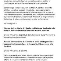 Biologo Nutrizionista abilitato disponibile