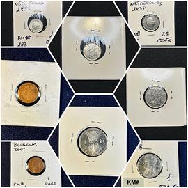 Lotto 4 Monete Olanda e Belgio