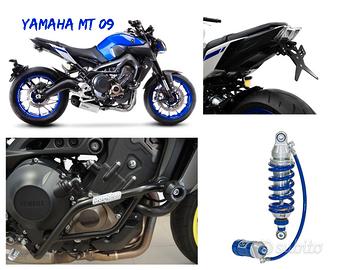 Yamaha Mt09 scarico ammortizzatore cartucce pedane