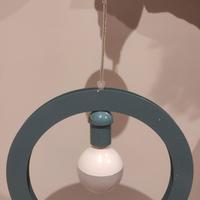 Lampadario Pop Oblo grigio E27 Ø38cm NOVECENTO