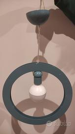 Lampadario Pop Oblo grigio E27 Ø38cm NOVECENTO