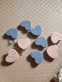 maniglie forma cuore per armadi-cassetti