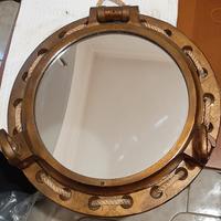 Vero oblò nautico in ottone con specchio - Genova