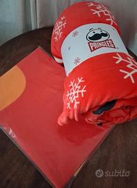 Set letto singolo lenzuola coperta pile Pringles