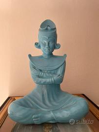 Statuetta in ceramica turchese
