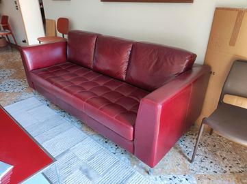 Divano Delta Salotti pelle fiore  4000