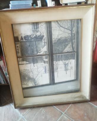quadro, su panello, firmato