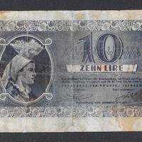 Biglietto 10 lire occupazione della Slovenia 1944