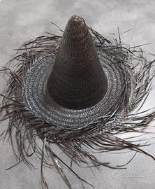 cappello strega Halloween in rattan