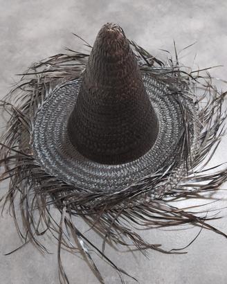 cappello strega Halloween in rattan