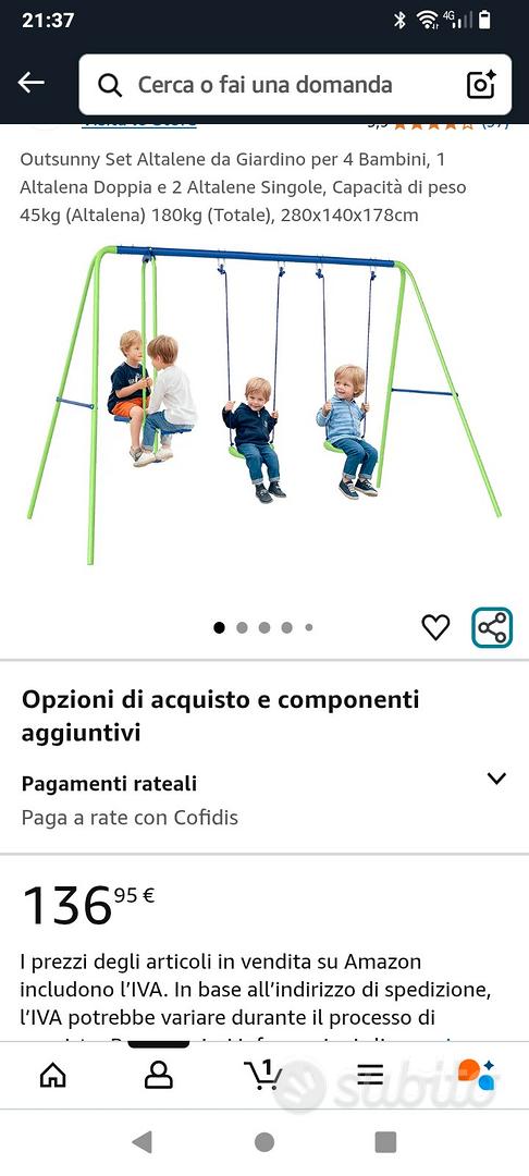 Altalena Doppia Altalene Per Bimbi Da Giardino Altalena In Legno