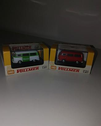 Lotto 2 Vollmer con scatola/supporto H0 1:87 VW