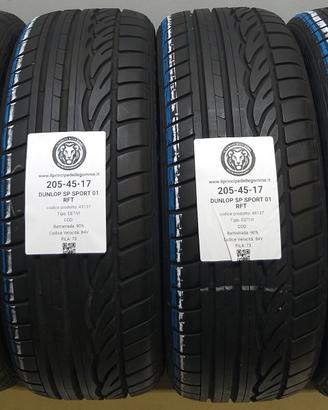 4 GOMME 205 45 17 DUNLOP A49137