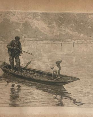 Quadro con acquaforte di Guglielmo Ciardi