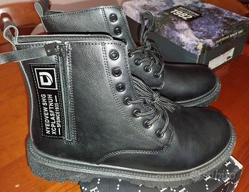 STIVALETTI ANFIBI COMBAT SIMILPELLE Mis. 43 Nuovi