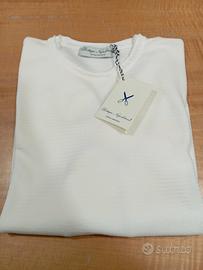 Maglia in cotone manica lunga bianco tg XL