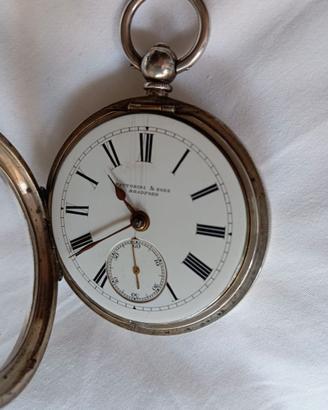 Orologio argento Fattorini & Sons Bradford 55mm