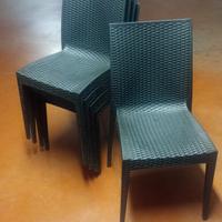 sedie da esterni in finto rattan